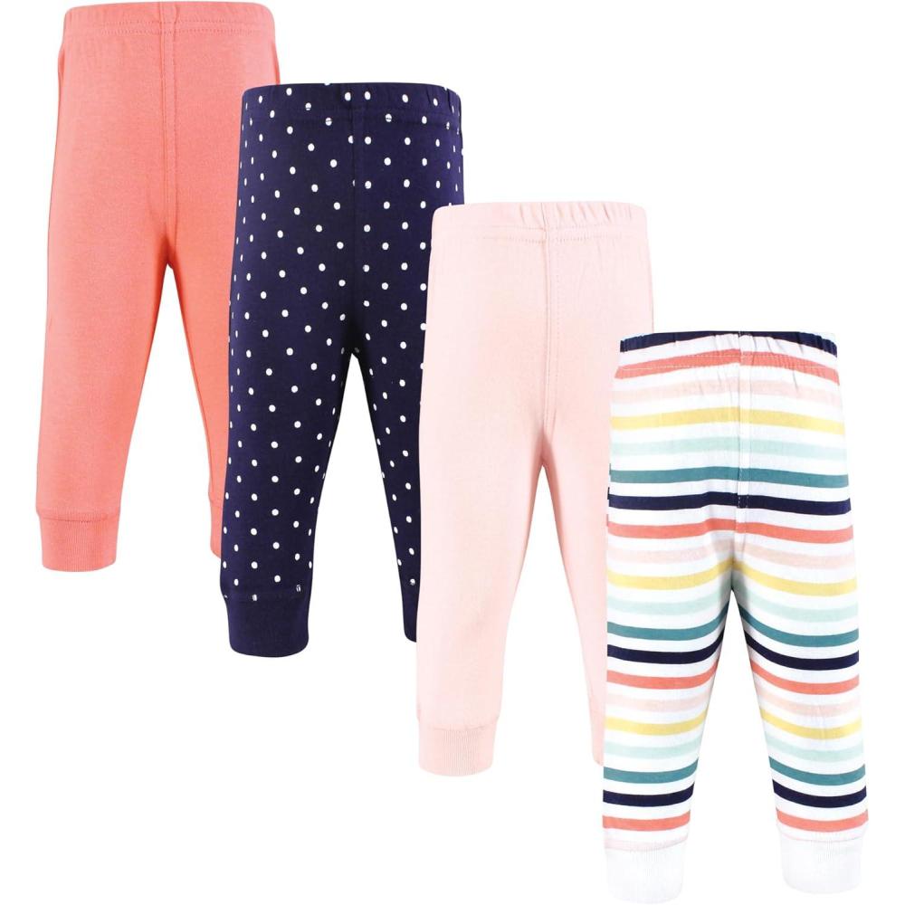 imageHudson Baby Unisex Baby and Toddler Cotton Pants and LeggingsSunset Stripe