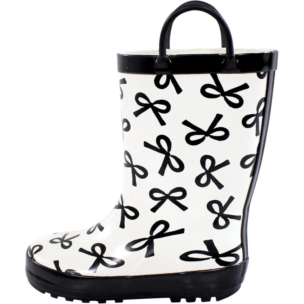 imageHudson Baby Unisex Baby and Toddler Rain BootsBlack Bows