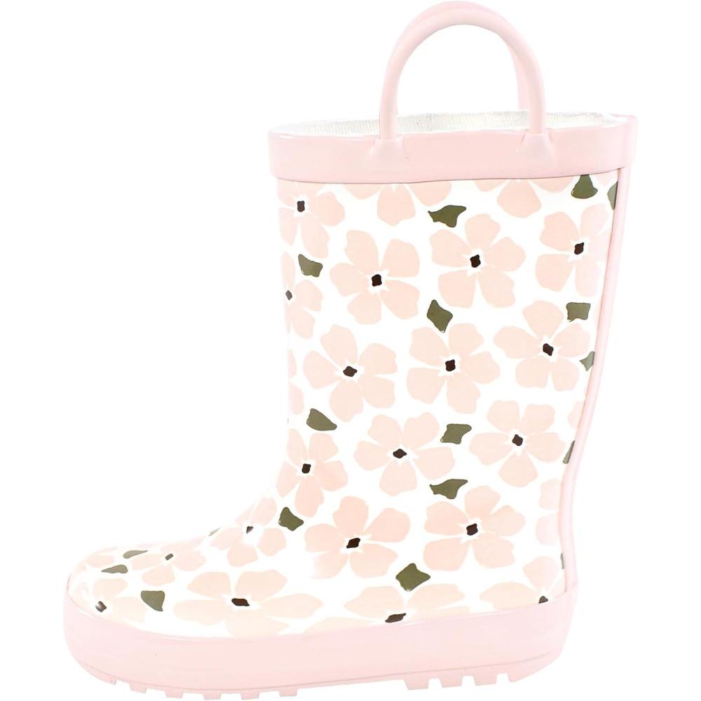 imageHudson Baby Unisex Baby and Toddler Rain BootsPink Sage Floral