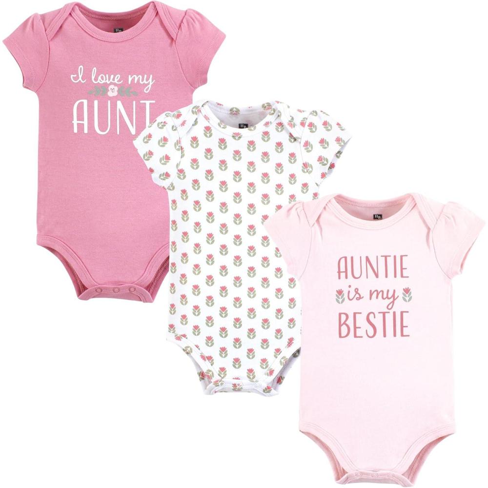 imageHudson Baby babyboys Cotton Bodysuits 3packAuntie Bestie