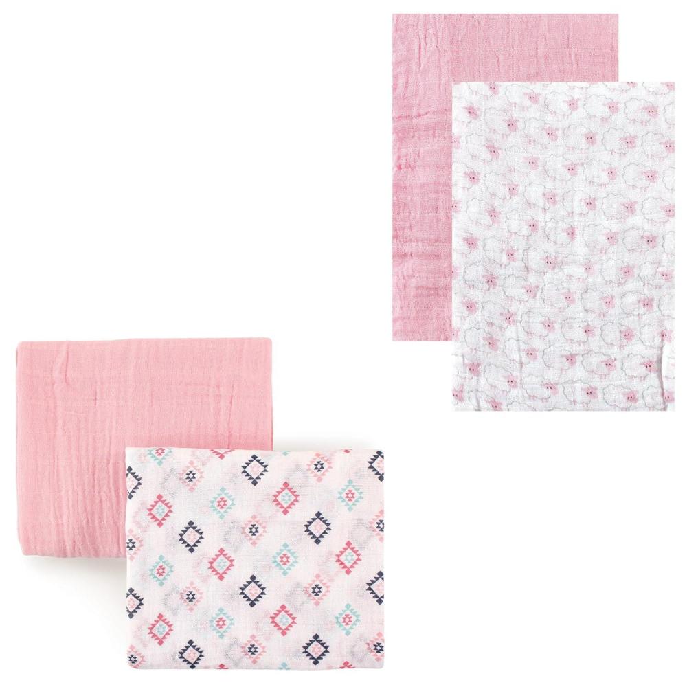 imageMuslin Swaddle Blanket 4PackPink