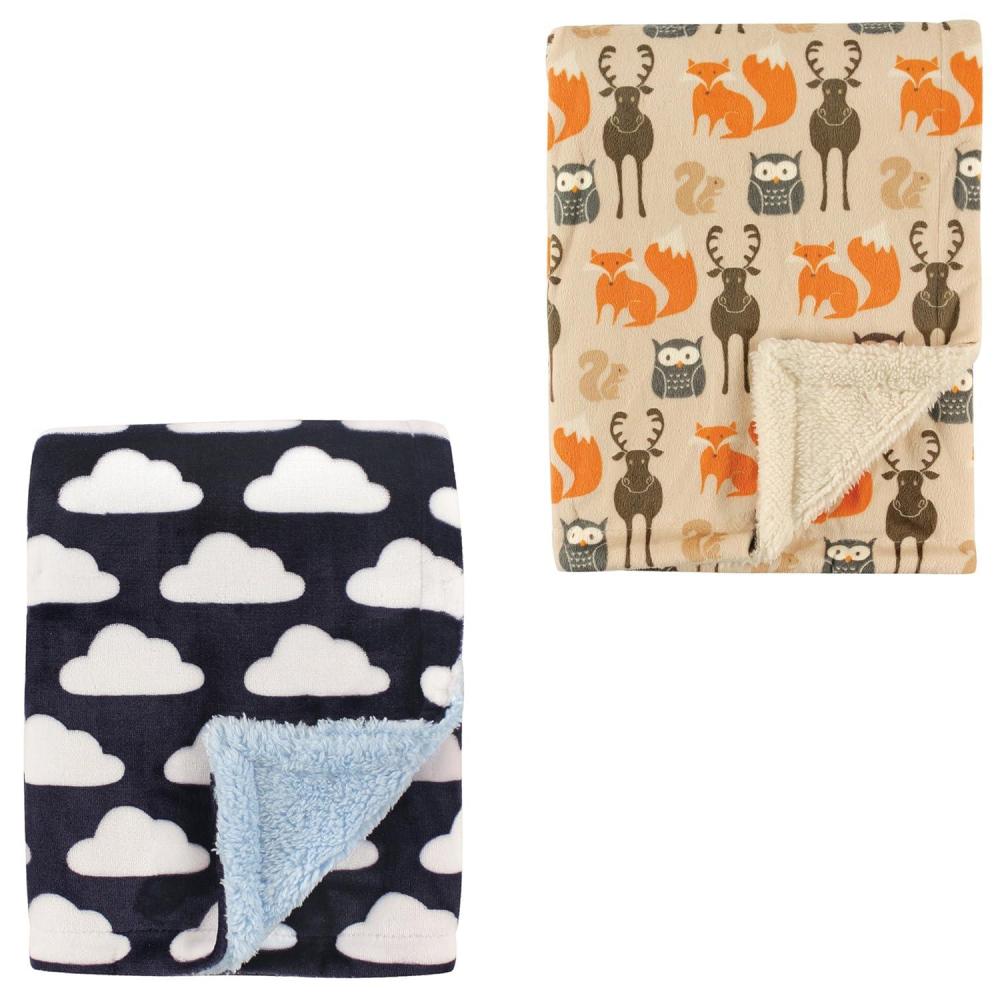 imagePlush Blanket with Sherpa Back 2PackForestClouds