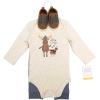 imageHudson Baby Unisex Baby Cotton Bodysuit Pant and Shoe SetStay Cozy