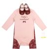 imageHudson Baby Unisex Baby Cotton Bodysuit Pant and Shoe SetSweetheart Bows