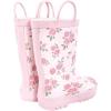 imageHudson Baby Unisex Baby and Toddler Rain BootsMauve Ditsy Rose