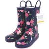 imageHudson Baby Unisex Baby and Toddler Rain BootsMidnight Pink Roses