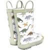 imageHudson Baby Unisex Baby and Toddler Rain BootsNeutral Sage Dinosaurs