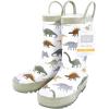 imageHudson Baby Unisex Baby and Toddler Rain BootsNeutral Sage Dinosaurs