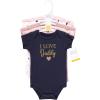 imageHudson Baby babygirls Cotton Bodysuits 5packGirl Daddy Pink Navy