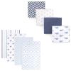 imageFlannel Receiving Blanket 8PackBoy ModernBlue Whale