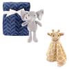 imageHudson Baby Plush Blanket Security Blanket ampamp ToyBoy ElephantGiraffe