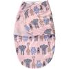 imageHudson Baby Unisex Baby Plush Swaddle Wrap Navy Star 03 MonthsPink Safari