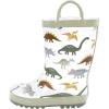 imageHudson Baby Unisex Baby and Toddler Rain BootsNeutral Sage Dinosaurs