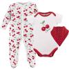 imageHudson Baby babyboys Av2024hudson Baby Unisex Baby Cotton Sleep and Play Bodysuit and Bandana Bib Set607dbe08Cherries