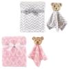 imagePlush Blanket 2Pack with Security Blanket 2PackBoho BearUnisex Bear