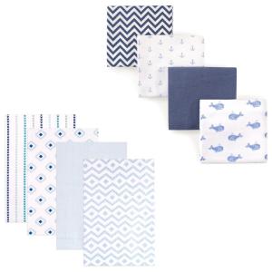 imageFlannel Receiving Blanket 8PackBoy ModernBlue Whale