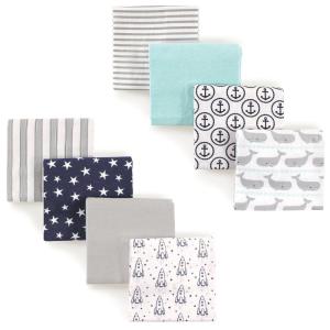 imageFlannel Receiving Blanket 8PackGray WhalesRocket Ship