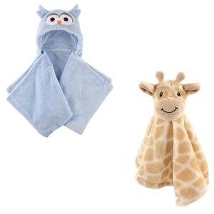 imageHooded Blanket ampamp Security BlanketBlue OwlGiraffe