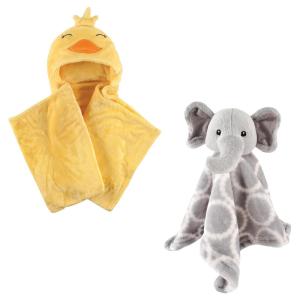 imageHooded Blanket ampamp Security BlanketDuckGray Elephant