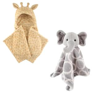 imageHooded Blanket ampamp Security BlanketGiraffeGray Elephant