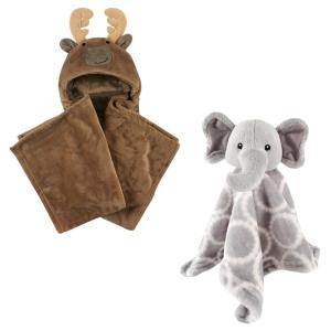 imageHooded Blanket ampamp Security BlanketMooseGray Elephant