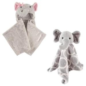 imageHooded Blanket ampamp Security BlanketPretty ElephantGray Elephant