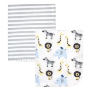 imageHudson Baby Unisex Baby Fleece Blankets Woodland One SizeSafari