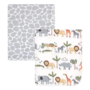 imageHudson Baby Unisex Baby Fleece Blankets Woodland One SizeSafari Life