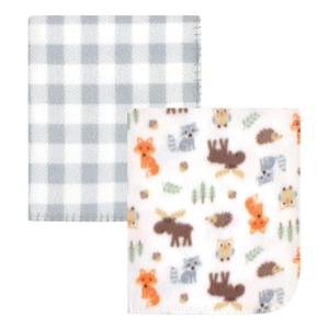 imageHudson Baby Unisex Baby Fleece Blankets Woodland One SizeWoodland