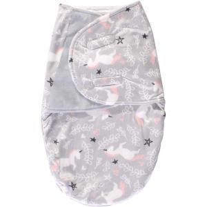 imageHudson Baby Unisex Baby Plush Swaddle Wrap Navy Star 03 MonthsGray Unicorn