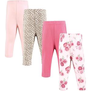 imageHudson Baby Unisex Baby and Toddler Cotton Pants and LeggingsBlush Rose Leopard