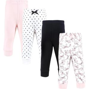 imageHudson Baby Unisex Baby and Toddler Cotton Pants and LeggingsPink Bows