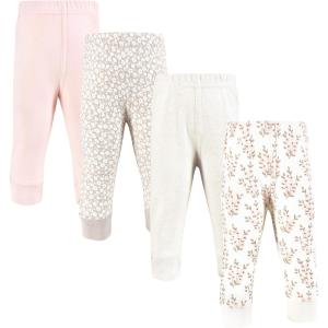 imageHudson Baby Unisex Baby and Toddler Cotton Pants and LeggingsPink Taupe Florals