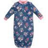 imageHudson Baby Unisex Baby Fleece GownsBlue Butterfly Floral