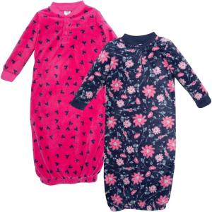 imageHudson Baby Unisex Baby Fleece GownsBotanical