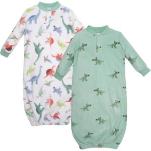 imageHudson Baby Unisex Baby Fleece GownsCheerful Dino Friends