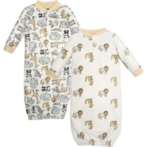 imageHudson Baby Unisex Baby Fleece GownsKangaroo Neutral