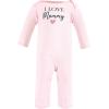 imageHudson Baby Unisex Baby Cotton Coveralls GirlMommy Pink Navy 1824 Months