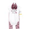 imageHudson Baby babygirls Cotton Bodysuit Pant and Shoe SetPlum Wildflower