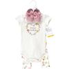 imageHudson Baby babygirls Cotton Bodysuit Pant and Shoe SetSoft Painted Floral