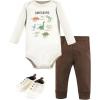 imageHudson Baby babygirls Cotton Bodysuit Pant and Shoe SetDinosaur Adventures