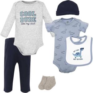 imageHudson Baby Unisex Baby Cotton Layette SetCool Skateboard Dino