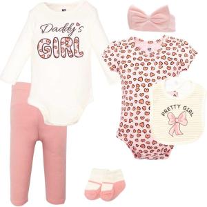 imageHudson Baby Unisex Baby Cotton Layette SetLeopard Bow