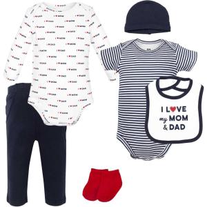 imageHudson Baby Unisex Baby Cotton Layette SetLove Mom Dad