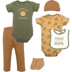 imageHudson Baby Unisex Baby Cotton Layette SetTough Guy Lion