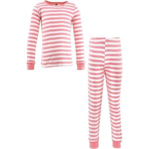 imageHudson Baby unisexbaby Cotton Pajama SetCoral Stripe