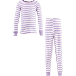 imageHudson Baby unisexbaby Cotton Pajama SetLilac Stripe