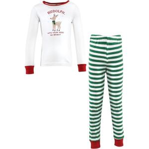 imageHudson Baby unisexbaby Cotton Pajama SetRudolph