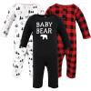 imageHudson Baby Girls Unisex Cotton Coveralls Buffalo Plaid Bear 03 Months Buffalo Plaid Bear 03 Months US