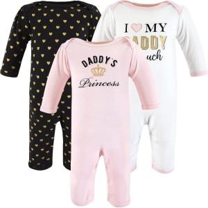 imageHudson Baby Girls Unisex Cotton Coveralls Daddys Princess 36 Months Daddys Princess 36 Months US
